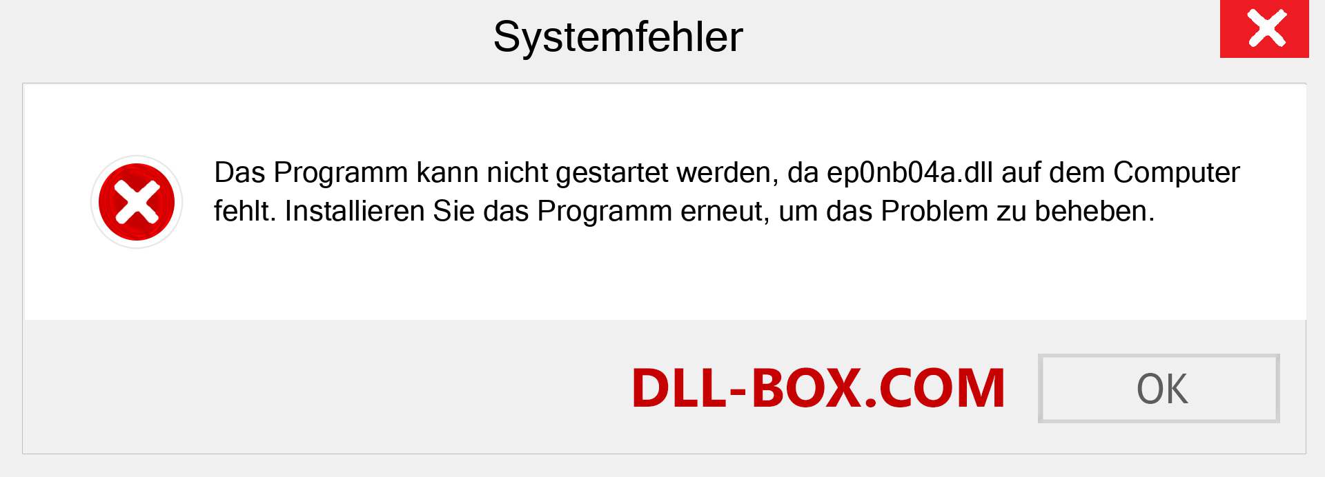 ep0nb04a.dll-Datei fehlt?. Download für Windows 7, 8, 10 - Fix ep0nb04a dll Missing Error unter Windows, Fotos, Bildern