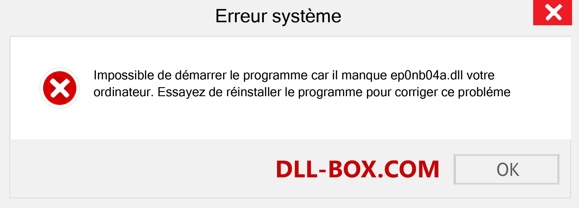 Le fichier ep0nb04a.dll est manquant ?. Télécharger pour Windows 7, 8, 10 - Correction de l'erreur manquante ep0nb04a dll sur Windows, photos, images